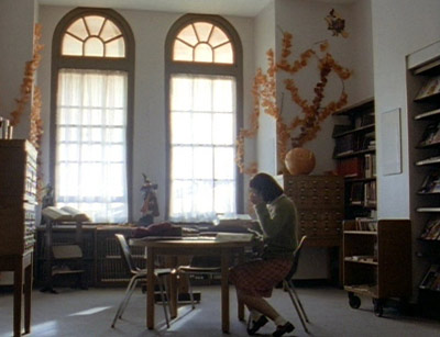 Angela in the library